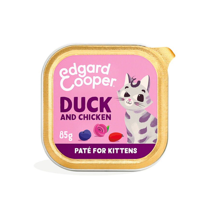 85 g Edgard & Cooper Kitten Pato y Pollo en Pat&eacute; tarrina para gatos&nbsp;, , large indicador imagen numero 1