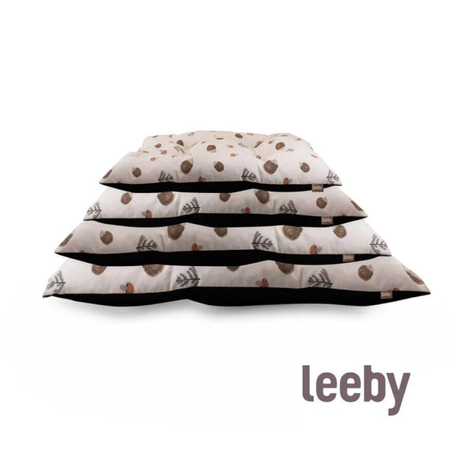 Leeby Coj&iacute;n Acolchado Blanco con Erizos para perros, , large indicador imagen numero 1