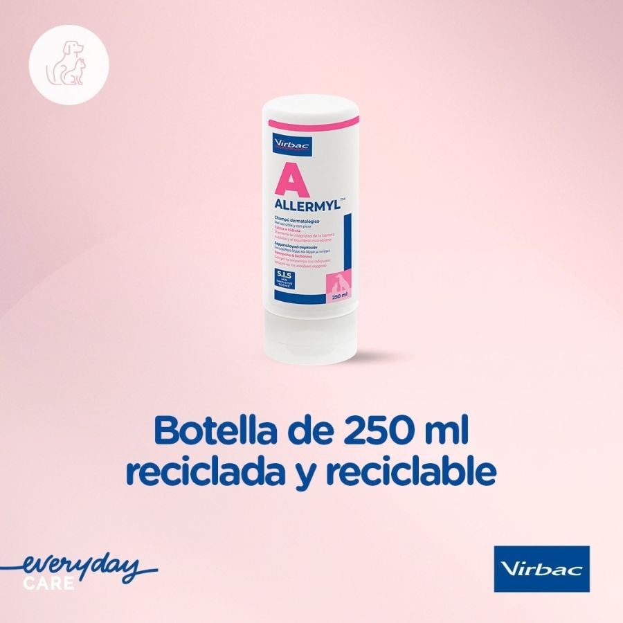 Virbac Allermyl Champ&uacute; dermatol&oacute;gico para piel sensible de perros y gatos, , large indicador imagen numero 2