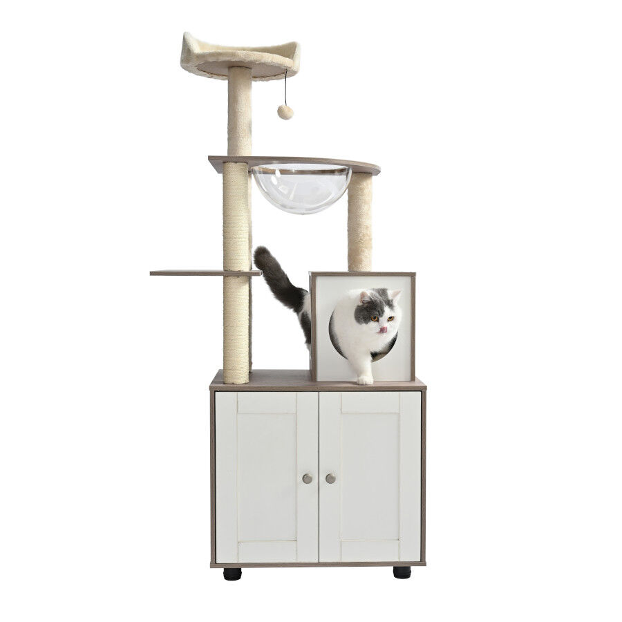 Leeby Luna &aacute;rbol rascador con mueble para gatos, , large indicador imagen numero 6