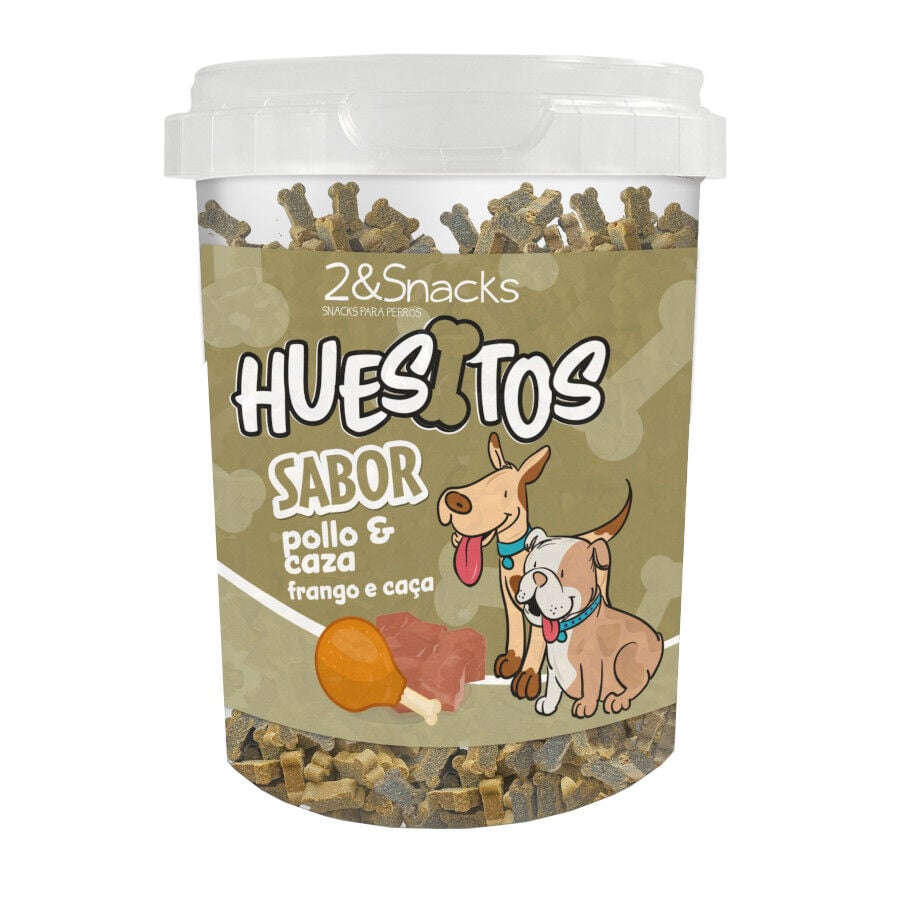 300 g 2&Snacks Huesitos Duo Pollo y Caza para perros, , large Imagen numero 1