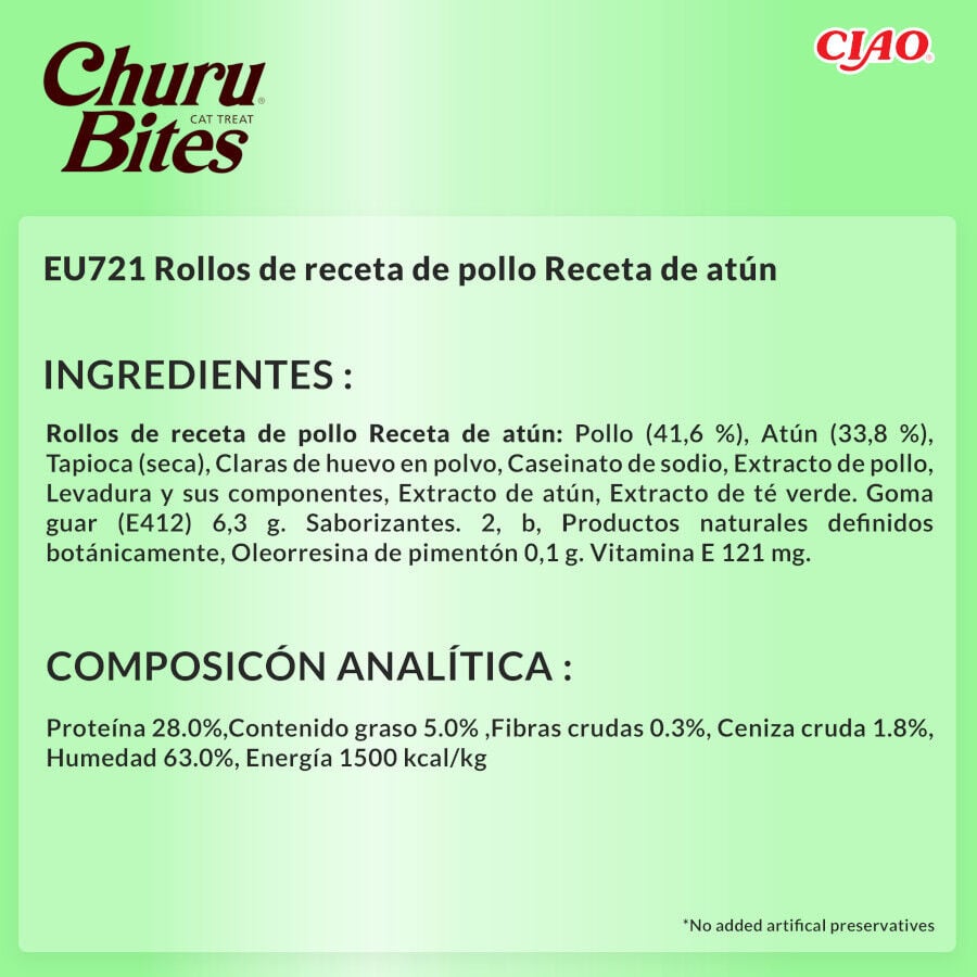 3 sobres x 10 g Churu Bocaditos Bites de At&uacute;n para gatos, , large indicador imagen numero 4