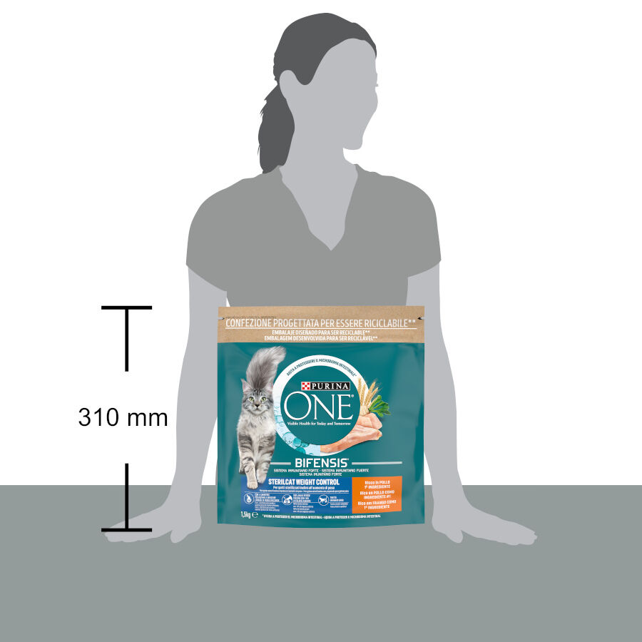 1.5 kg Purina One Bifensis Esterilizado Control de Peso Pollo pienso para gatos, , large indicador imagen numero 4