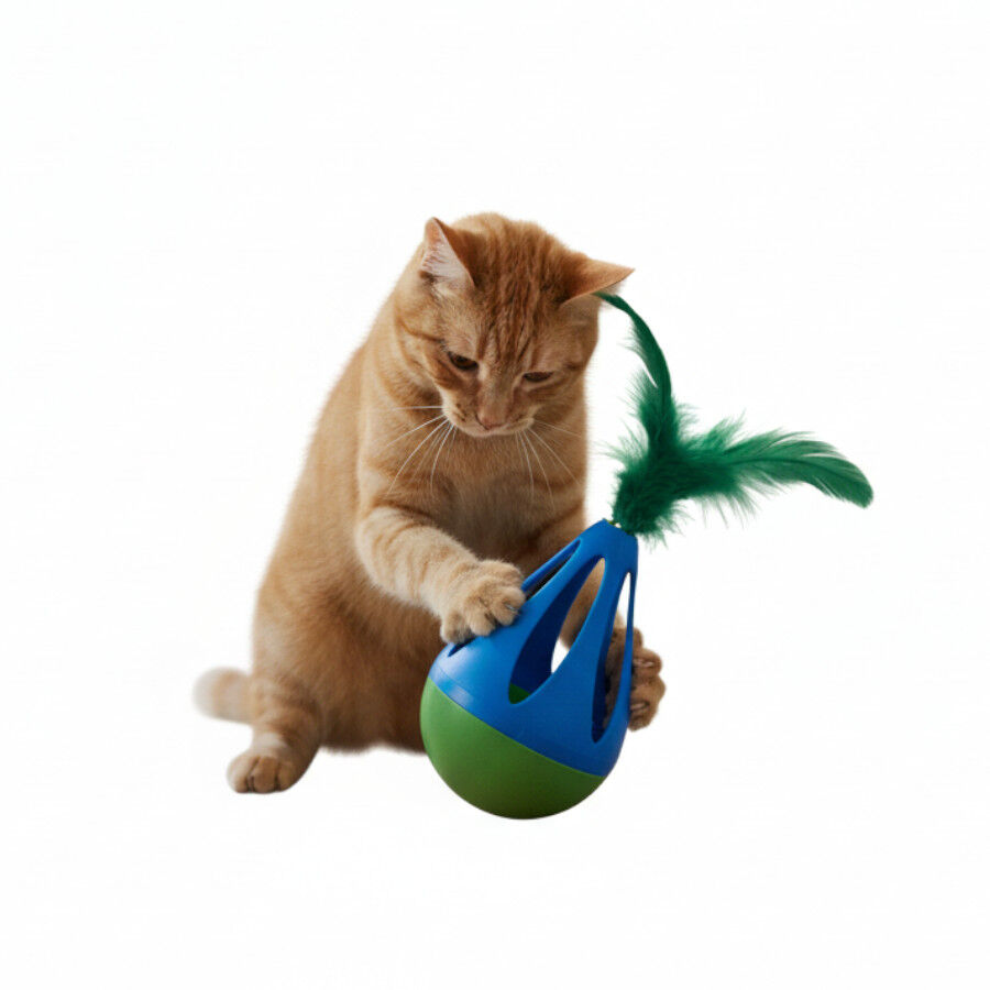 Playology Juguete Interactivo con Plumas y Cascabel para gatos, , large indicador imagen numero 5