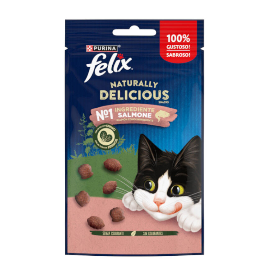 Felix Naturally Delicious Bocaditos de Salm&oacute;n para gatos
