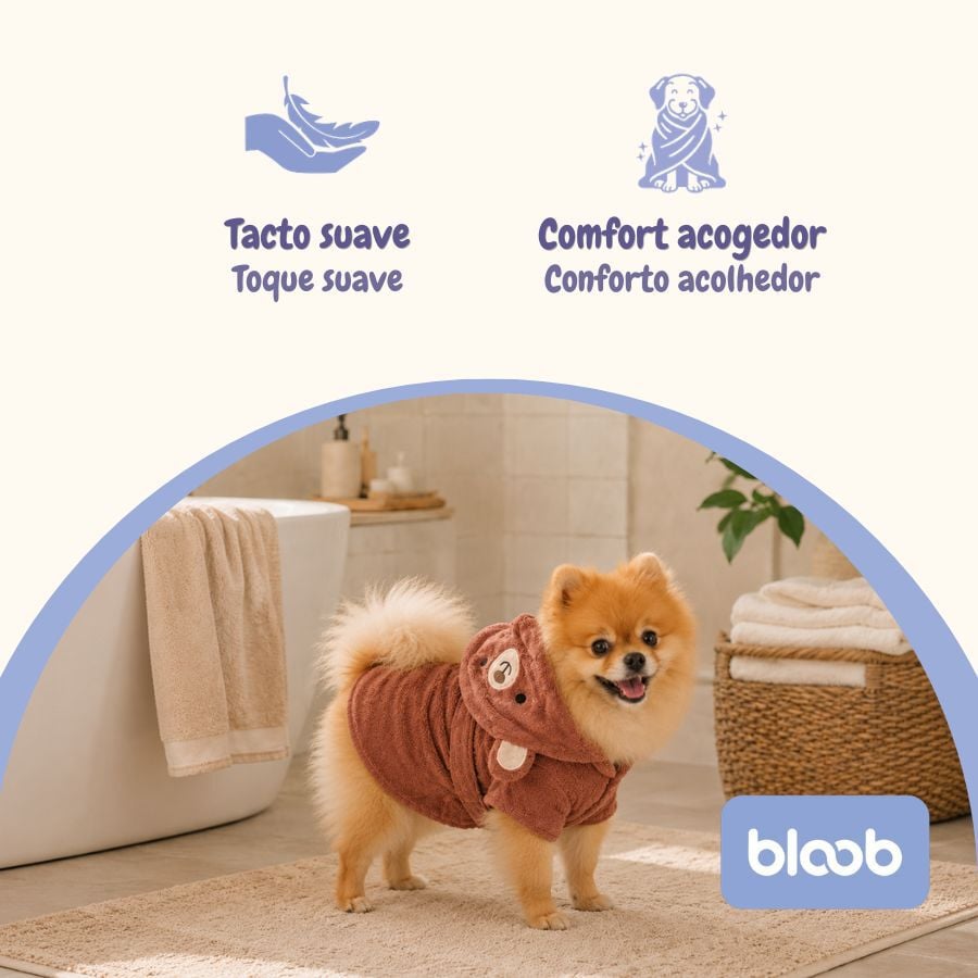 Bloob Albornoz Teddy para perros, , large indicador imagen numero 3