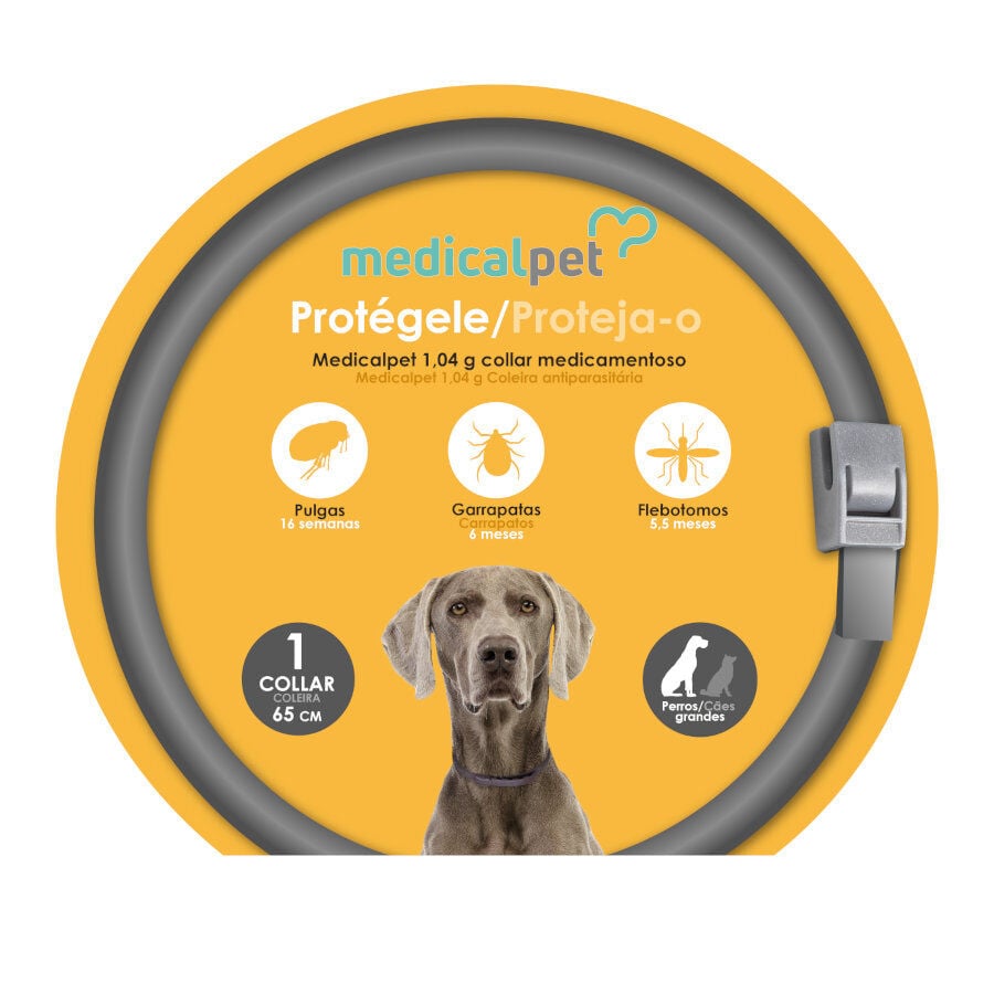 1 collar x 65 cm Medicalpet Collar Antiparasitario para perros grandes, , large indicador imagen numero 1