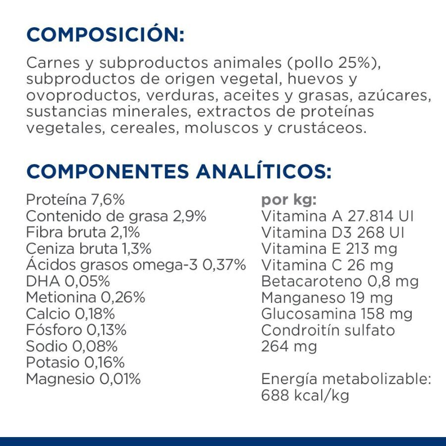 12 sobres x 85 g Hill's Prescription Diet Metabolic + Mobility Pollo Sobres para gatos - Multipack, , large Imagen numero 7