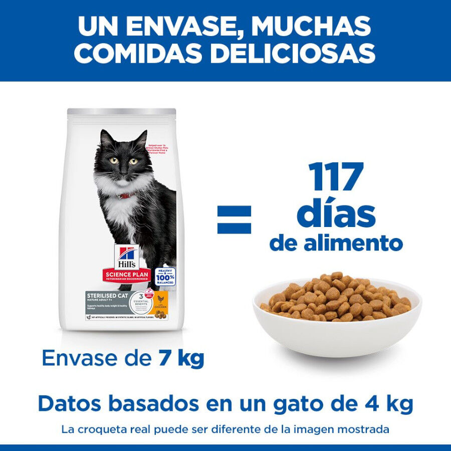 1.5 kg Hill's Science Plan Sterilised Mature Adult Pollo pienso para gatos, , large indicador imagen numero 6