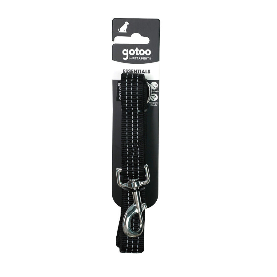 Gotoo Correa antitirones negra para perros, , large indicador imagen numero 4