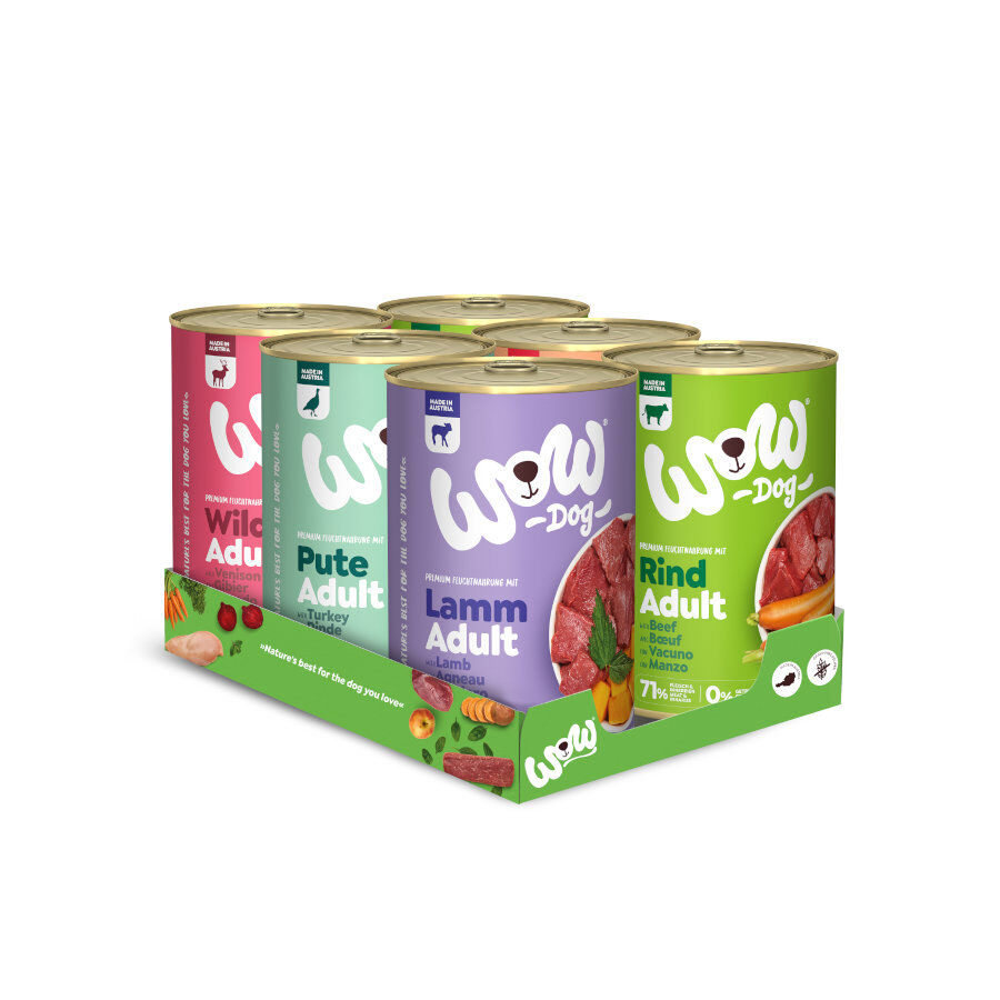 6 latas x 400 g Wow Food Adult lata para perros, , large Imagen numero 1
