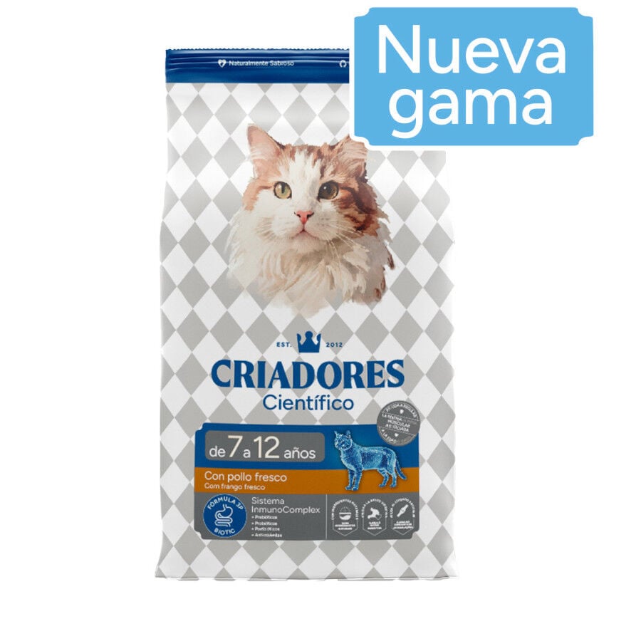 2 kg Criadores Cient&iacute;fico Mature +7 Pollo pienso para gatos, , large Imagen numero 2
