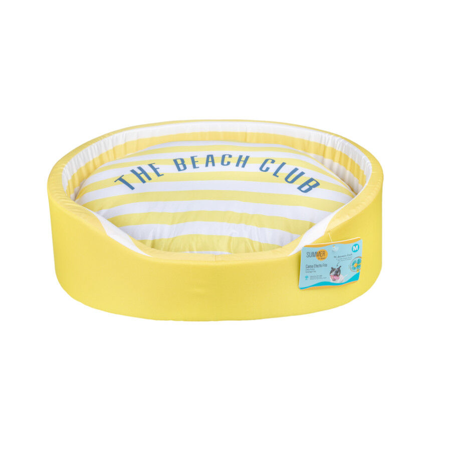 Summer Vibes Cama Refrescante Rayas Amarillo para perros, , large indicador imagen numero 5