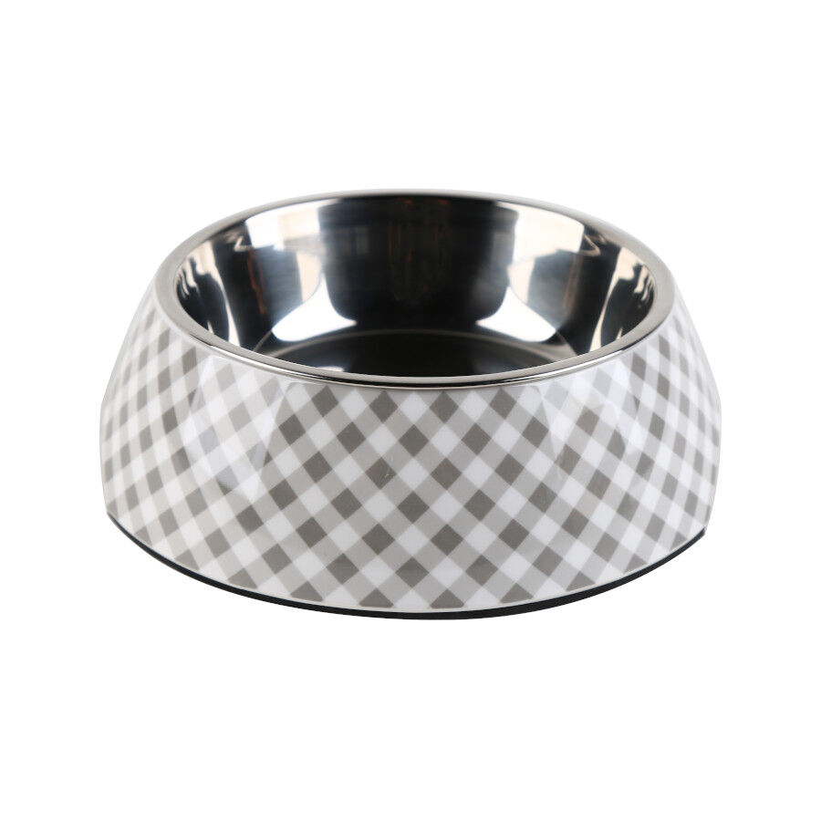 Leeby comedero acero inoxidable vichy para perros, , large Imagen numero 1