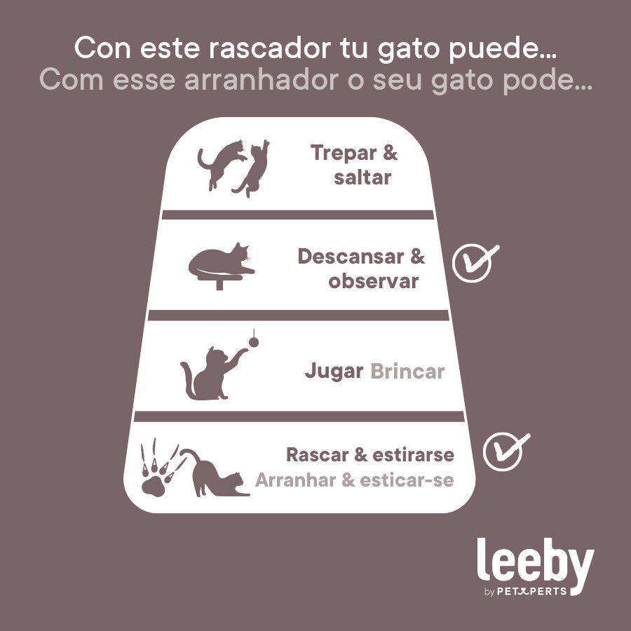 Leeby BonBon barril rascador con cama nido para gatos, , large indicador imagen numero 6