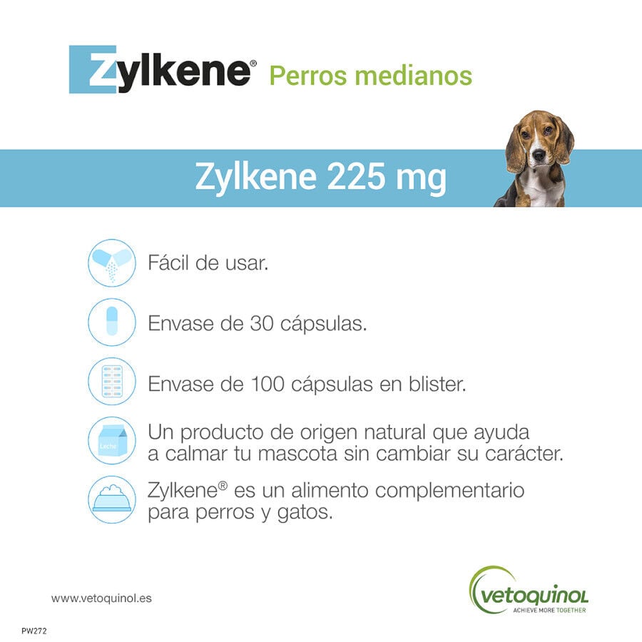 Vetoquinol Zylkene suplemento natural calmante en c&aacute;psulas para perros y gatos, , large indicador imagen numero 3