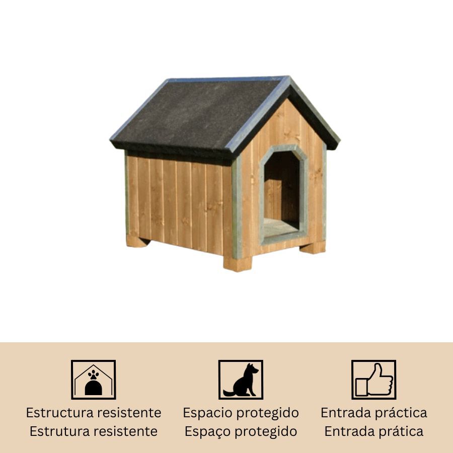 TK-Pet Alpine Caseta de Madera para perros, , large indicador imagen numero 4