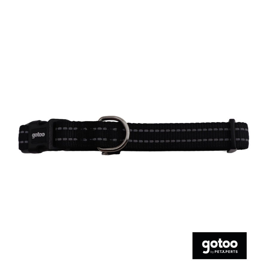 Gotoo Collar de nylon reflectante negro para perros, , large indicador imagen numero 2