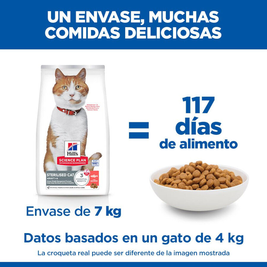 7 kg Hill's Science Plan Sterilised Adult Salm&oacute;n pienso para gatos, , large indicador imagen numero 6