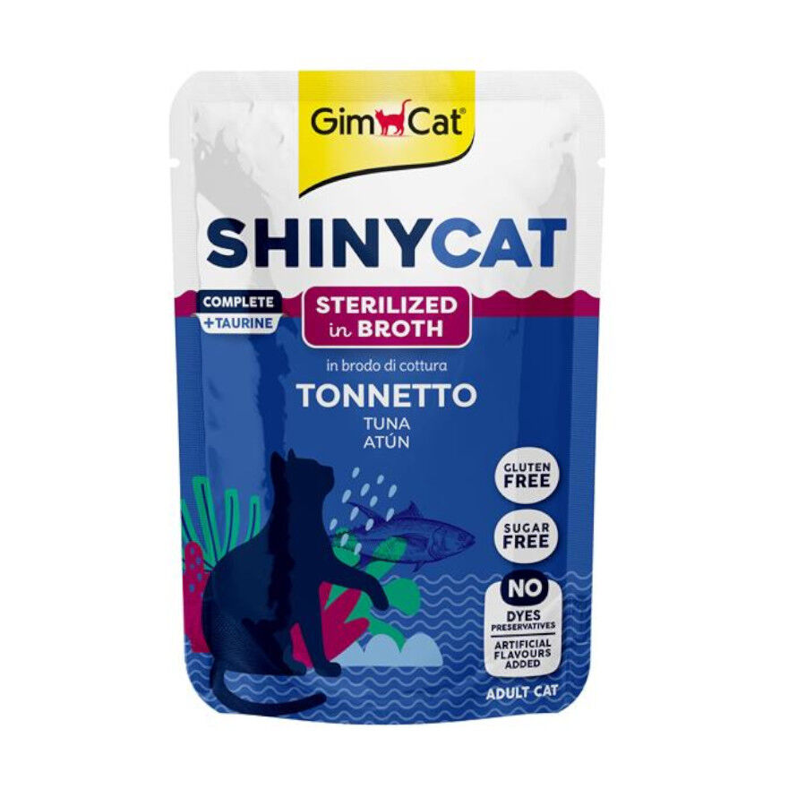 70 g GimCat at&uacute;n en caldo lata para gatos esterilizados, , large Imagen numero 1
