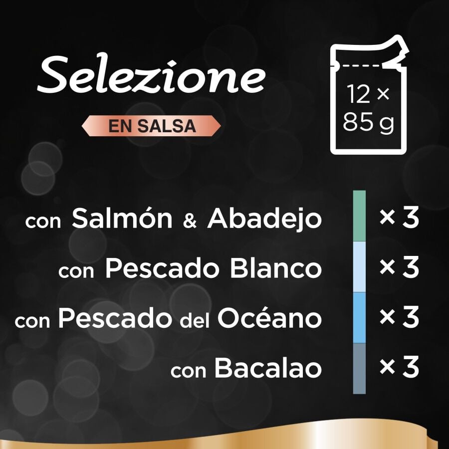 12 sobres x 85 g Sheba Selezione Pescados Salsa en Bolsita para Gatos , , large indicador imagen numero 2