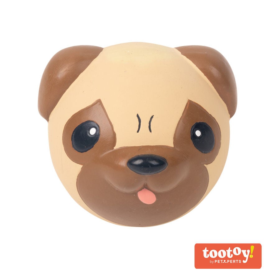 Tootoy! Chew Pug mordedor de l&aacute;tex con sonido para perros, , large Imagen numero 1