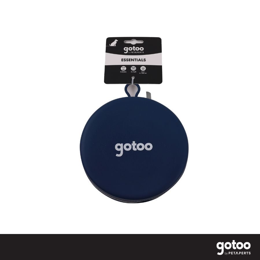 Gotoo Comedero Port&aacute;til Doble de Silicona Azul para perros, , large indicador imagen numero 6