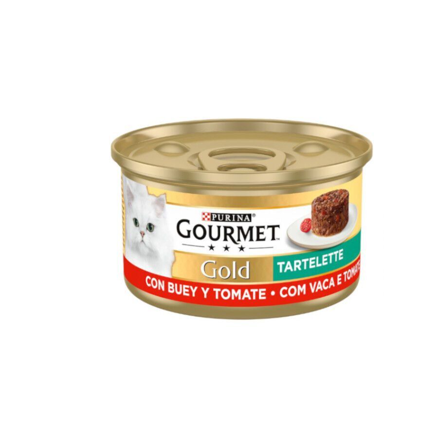 Gourmet Gold Pastel de Buey y Tomate lata para gatos