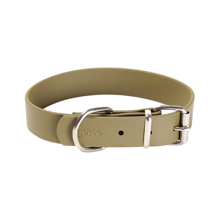 Gotoo Collar Biothane verde oliva para perros, , large indicador imagen numero 3