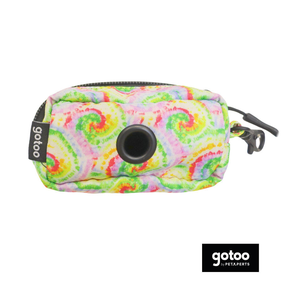 Gotoo Porta bolsas de tela tie dye amarillo para perros, , large Imagen numero 2