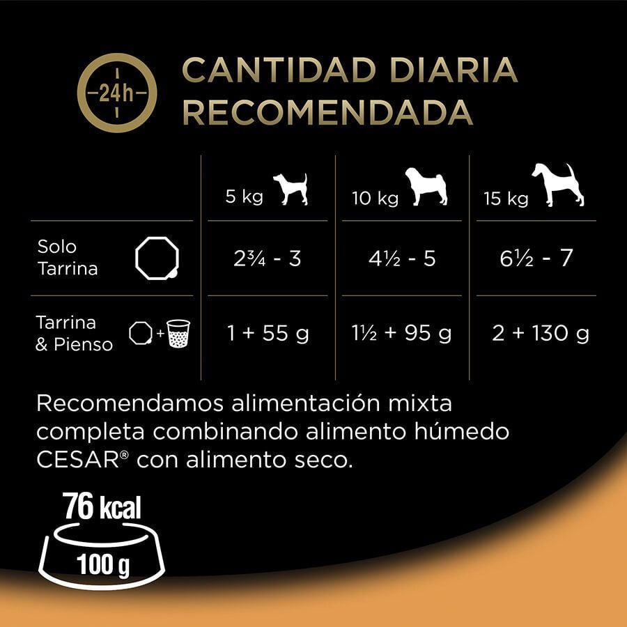 4 tarrinas x 150 g Cesar Recetas de la huerta Tarrina en Pat&eacute; y Gelatina para Perros , , large indicador imagen numero 3