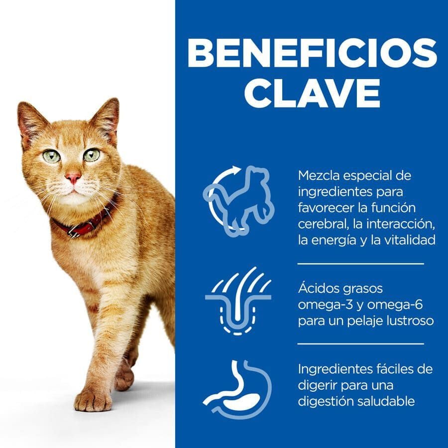 1.5 kg Hill's Science Plan Youthful Vitality Pollo pienso para gatos, , large indicador imagen numero 3