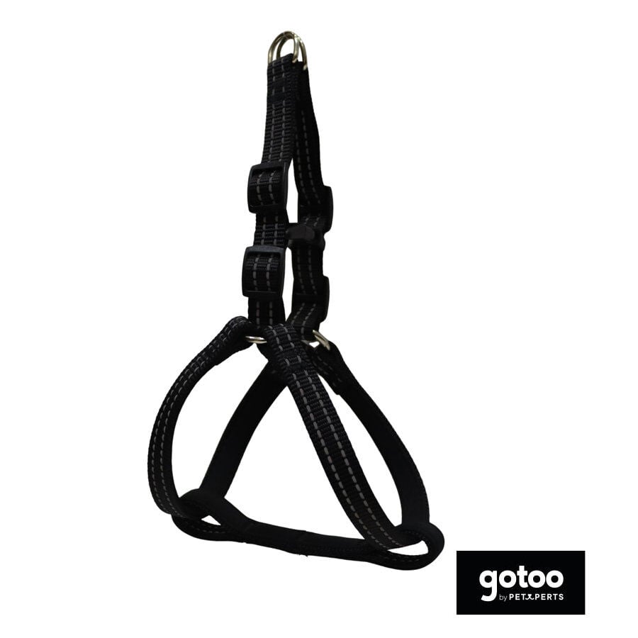 Gotoo Arn&eacute;s reflectante de neopreno negro para perros, , large indicador imagen numero 2