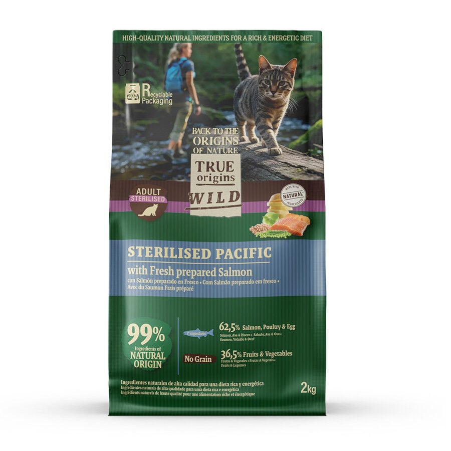 6 kg True Origins Wild Esterilizado Pacific Salm&oacute;n pienso para gatos, , large indicador imagen numero 2