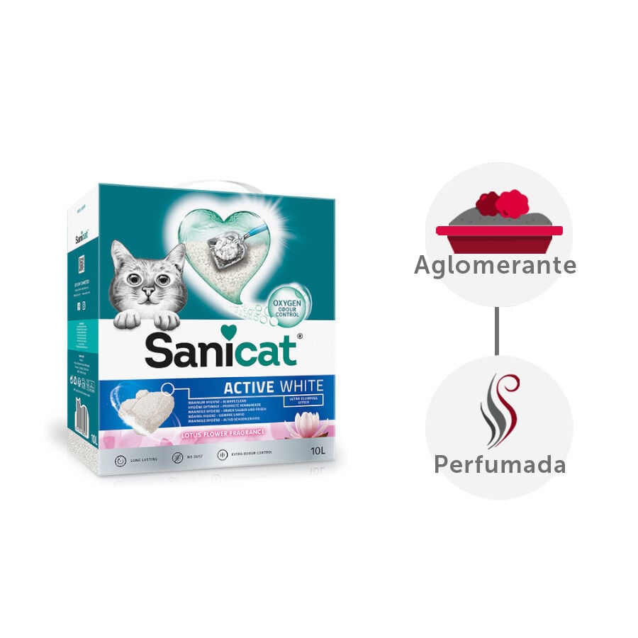 10 L Sanicat Active Lotus Arena Aglomerante para gatos, , large indicador imagen numero 2