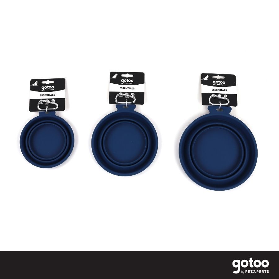 Gotoo Comedero Plegable y Port&aacute;til de Silicona Azul para perros y gatos, , large indicador imagen numero 6
