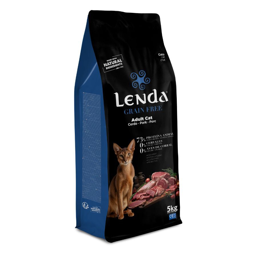 5 Kg Lenda Grain Free Cerdo pienso para gatos, , large indicador imagen numero 1