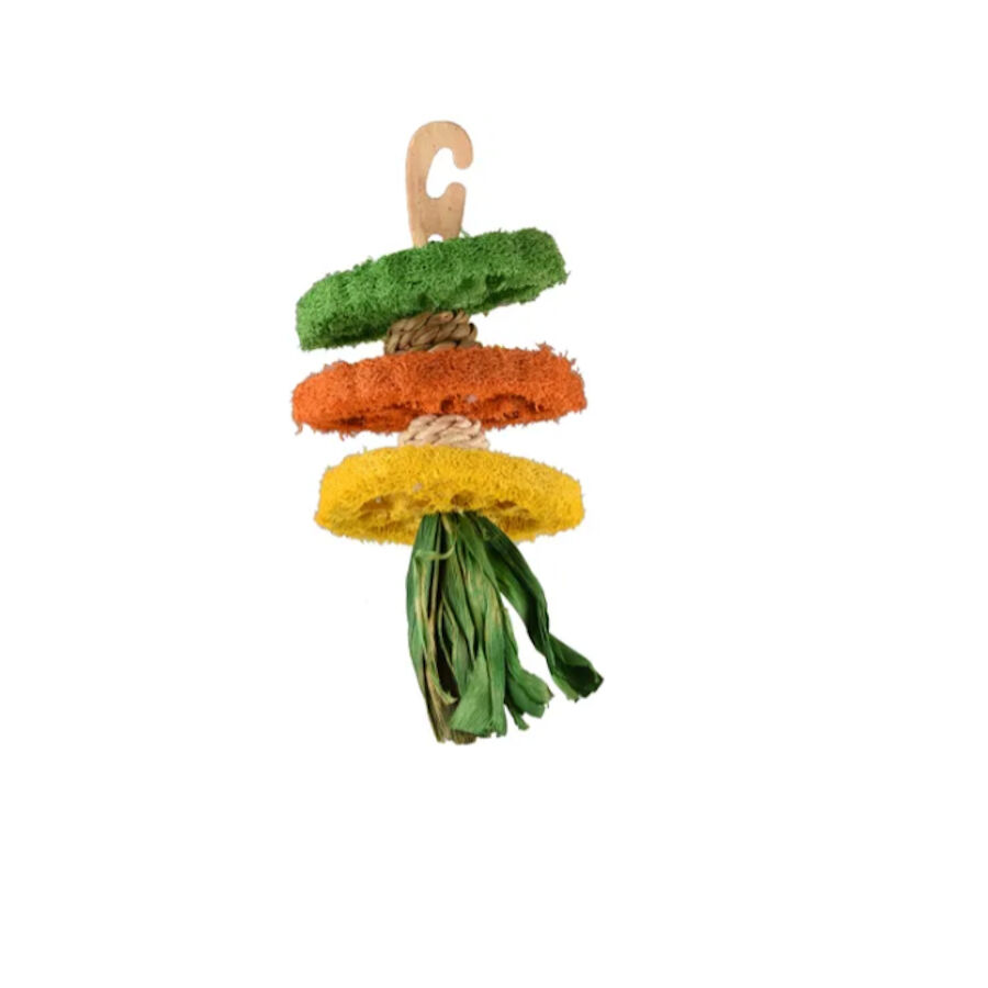 Flamingo Legou Gancho Multi Luffa juguete para roedores, , large Imagen numero 1