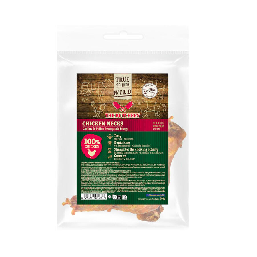 500 g True Origins Wild Cuellos de Pollo Snack para perros, , large indicador imagen numero 2