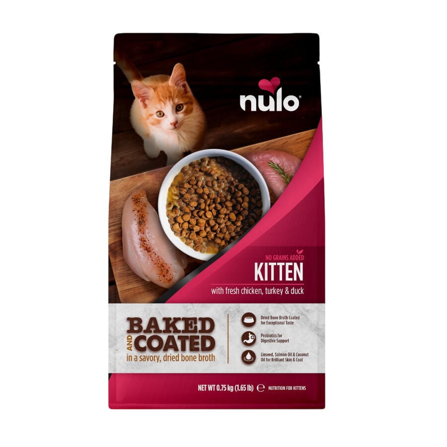 Nulo Baked & Coated Pollo, Pavo y Pato pienso para gatitos