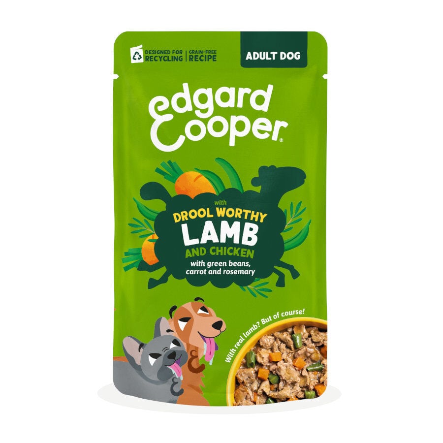 150 g Edgard & Cooper Adult Grain Free Cordero y Pollo sobre para perros, , large indicador imagen numero 1