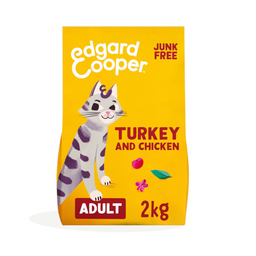 2 kg Edgard & Cooper Adult Pavo y Pollo pienso para gatos, , large Imagen numero 1