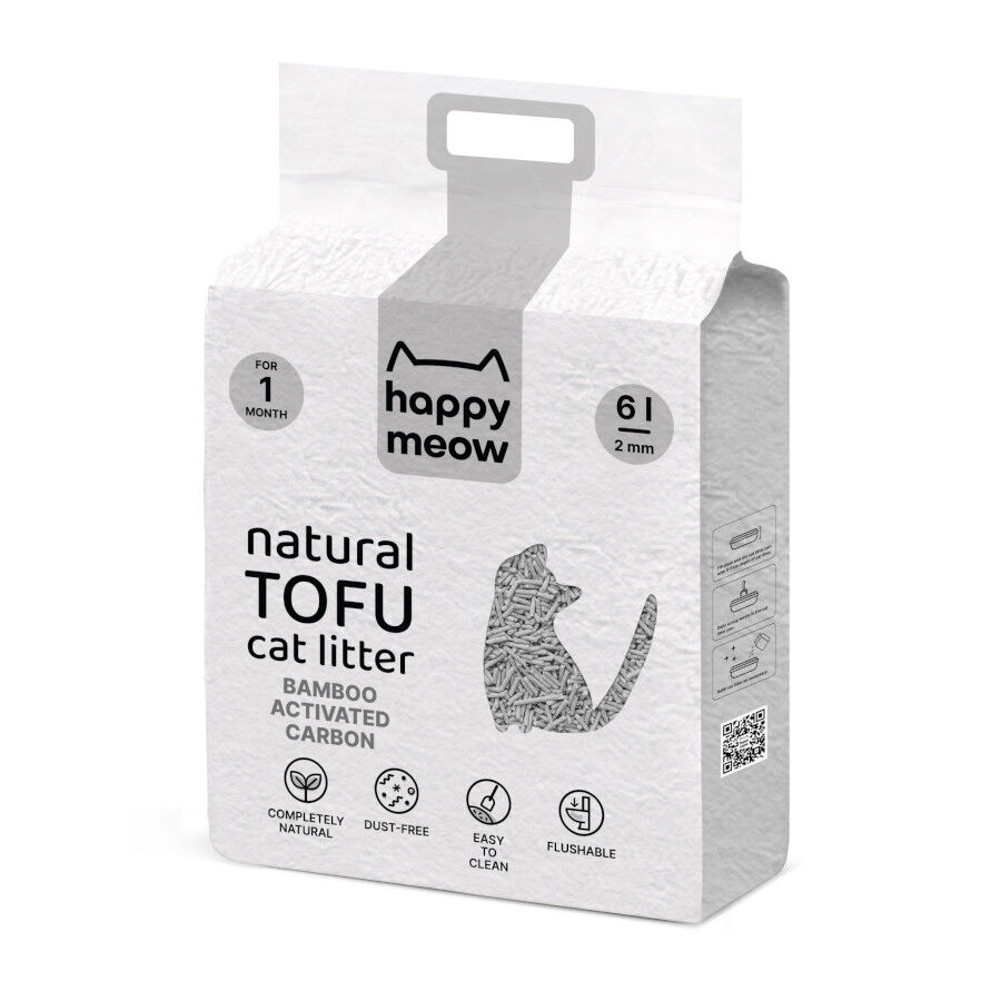 6 L Happy Meow Natural Tofu Aglomerante Bambu para gatos, , large indicador imagen numero 3