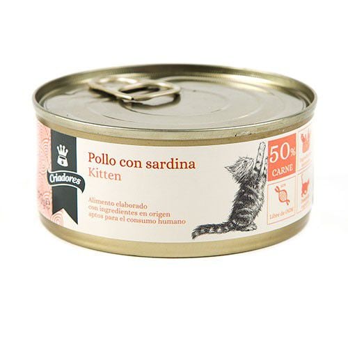 170 g Criadores Kitten Pollo y Sardina lata para gatos, , large Imagen numero 1