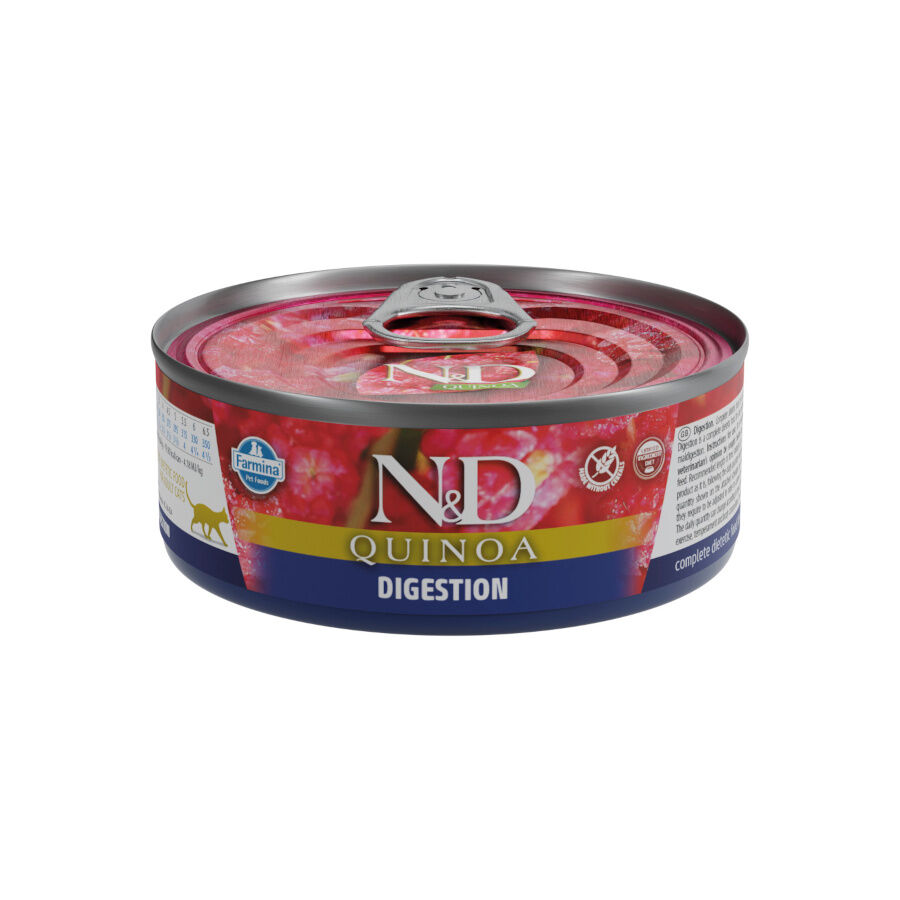 80 g Farmina N&D Digestion Quinoa lata para gatos, , large Imagen numero 1