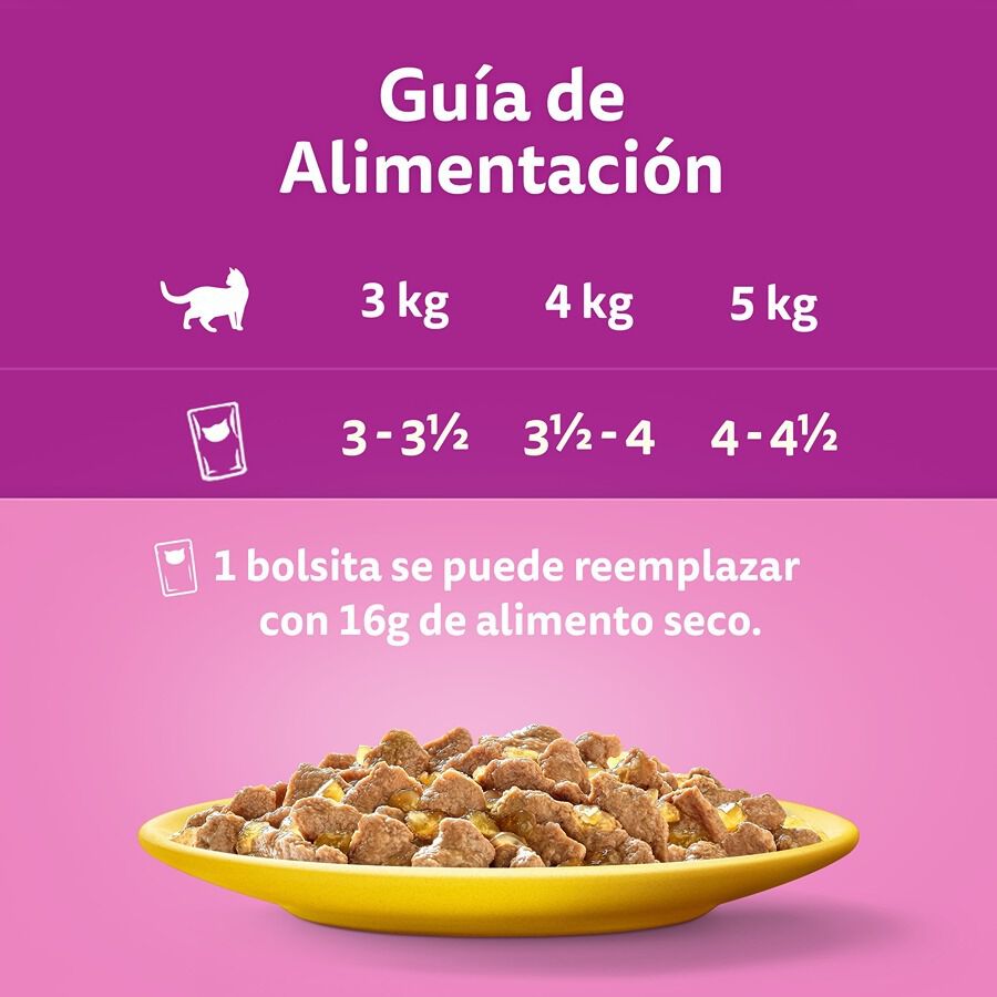 4 sobres x 85 g Whiskas Selecci&oacute;n Aves Gelatina en Bolsita para Gatos Senior, , large indicador imagen numero 4