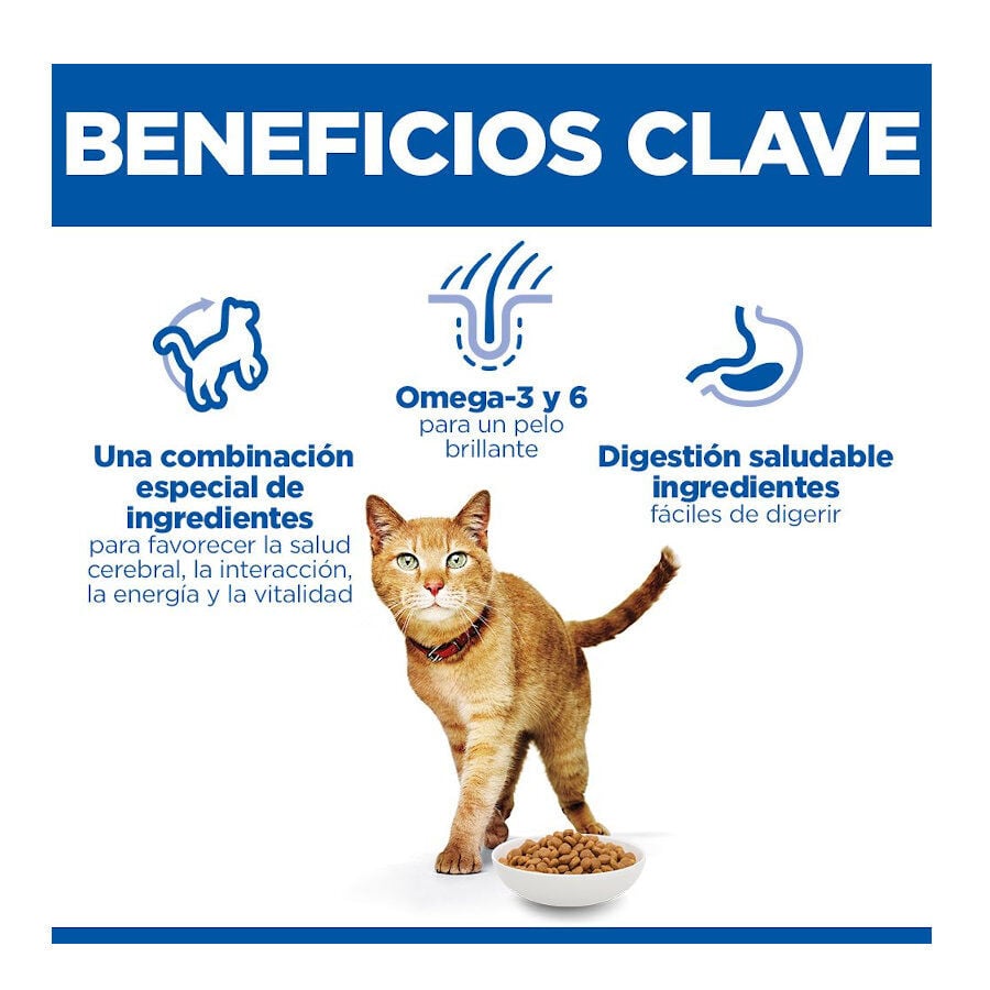 1.5 kg Hill's Science Plan Youthful Vitality Pollo pienso para gatos, , large indicador imagen numero 3
