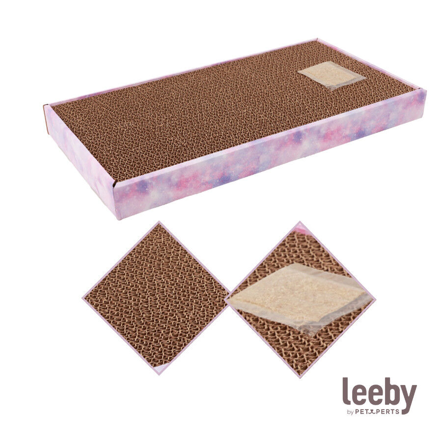 Leeby Fitz tabla rascador de cart&oacute;n rosa para gatos, , large indicador imagen numero 6