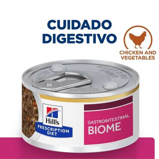 82 g Hill's Prescription Diet Gastrointestinal Biome Estofado de Pollo lata para gatos, , large Imagen numero 1