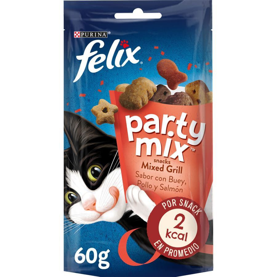 60 g Felix Party Mix Grill Bocaditos para gatos, , large indicador imagen numero 1